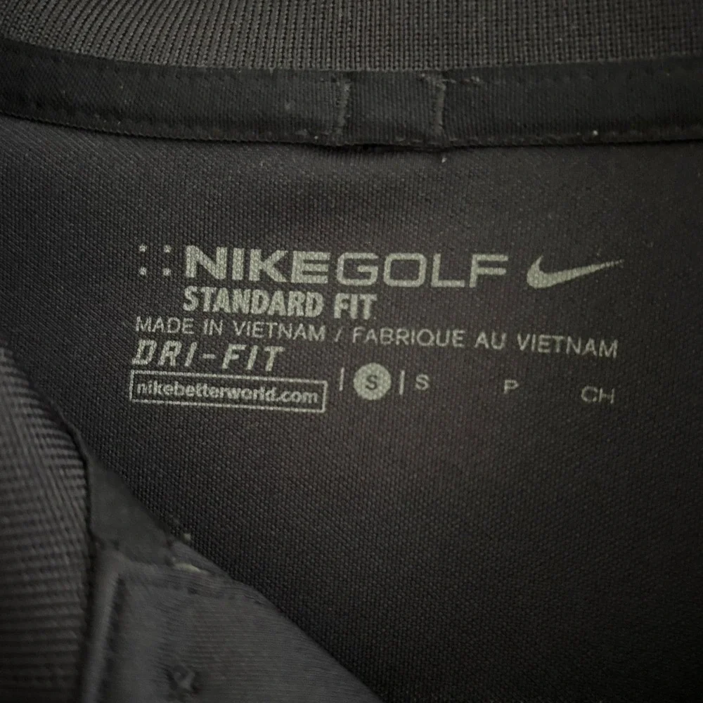 Nike Golf Mens Presidents Cup Dri-FIT Polo Shirt Black Small Standard Fit